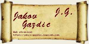 Jakov Gazdić vizit kartica